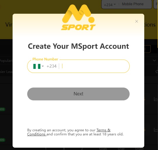 m-sport registration